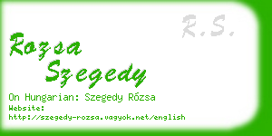 rozsa szegedy business card