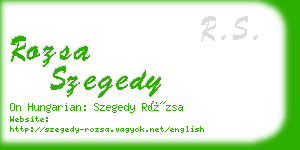 rozsa szegedy business card